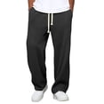 thumbnail image 1 of Gytharion Lounge Sweatpants for Men Fall Loose Comfy Open Bottom Athletic Pants Fashion Solid Casual Elastic Waist Drawstring Waffle Sweatpants with Pockets, 1 of 5