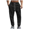 thumbnail image 1 of Gytharion Men Sweatpants with Multi-Pockets Fashion Casual Jacquard Drawstring Elastic Waist Pants Plus Size Loose Comfy Outdoor Sport Joggers for Men, 1 of 8
