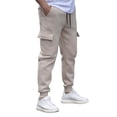 thumbnail image 1 of Gytharion Men's Big & Tall Tapered Cargo Joggers Solid Color Athletic Workout Sweatpants with Pockets Drawstring Elastic Waist Track Pants, 1 of 8