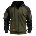 thumbnail image 1 of Gytharion Men's Big and Tall Color-blocking Zip-up Hoodies Long Sleeve Drawstring Hooded Sweatshirts Casual Fashion Jackets with Arm Pockets, 1 of 5