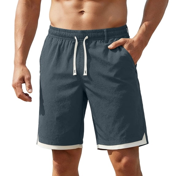 Gytharion Men's Casual Classic Fit Drawstring Sports Shorts With Elastic Waist And Pockets Casual Sports Shorts Daily Wear Sports Shorts