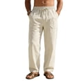 thumbnail image 1 of Gytharion Men's Casual Pants Loose Solid Color Elastic Waist Pants Classic Relaxed Fit Fashionable Pants Pockets, 1 of 4