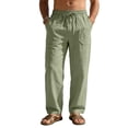thumbnail image 1 of Gytharion Men's Casual Pants Loose Solid Color Elastic Waist Pants Classic Relaxed Fit Fashionable Pants Pockets, 1 of 4