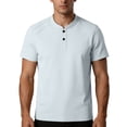 thumbnail image 1 of Gytharion Men's Henley Shirts Soild Color Crew Neck Short Sleeve Shirts Summer Casual Thin Tops, 1 of 7