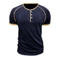 thumbnail image 1 of Gytharion Men's Henley Short Sleeve Shirts Casual Button T-Shirt Classic Basic Lightweight Pullover Tees Fashion Tops, 1 of 6