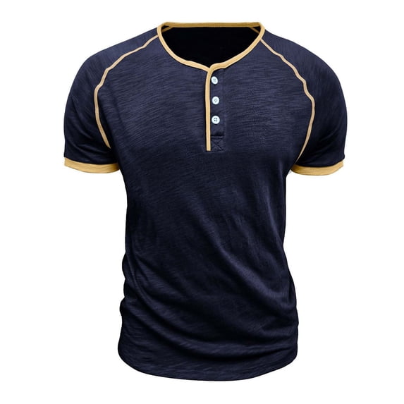 Gytharion Men's Henley Short Sleeve Shirts Casual Button T-Shirt Classic Basic Lightweight Pullover Tees Fashion Tops