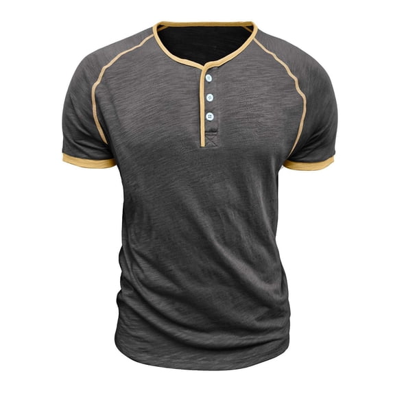 Gytharion Men's Henley Short Sleeve Shirts Casual Button T-Shirt Classic Basic Lightweight Pullover Tees Fashion Tops