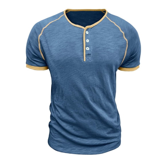 Gytharion Men's Henley Short Sleeve Shirts Casual Button T-Shirt Classic Basic Lightweight Pullover Tees Fashion Tops