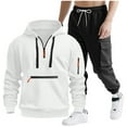 thumbnail image 1 of Gytharion Men's Hooded Sweatsuit 2 Piece Sets Long Sleeve Half Zip Drawstring Hoodie and Jogger Sweatpants Sets Loose Comfy Multi-Pockets Tracksuits for Men, 1 of 8