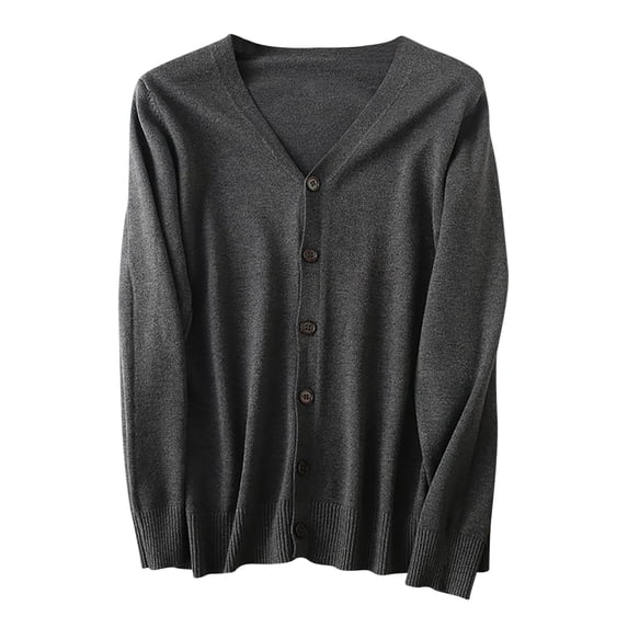 Gytharion Men's Knitted Cardigans Solid Color Button Down Casual Fashion Sweaters Comfortable Casual Warm Outerwear