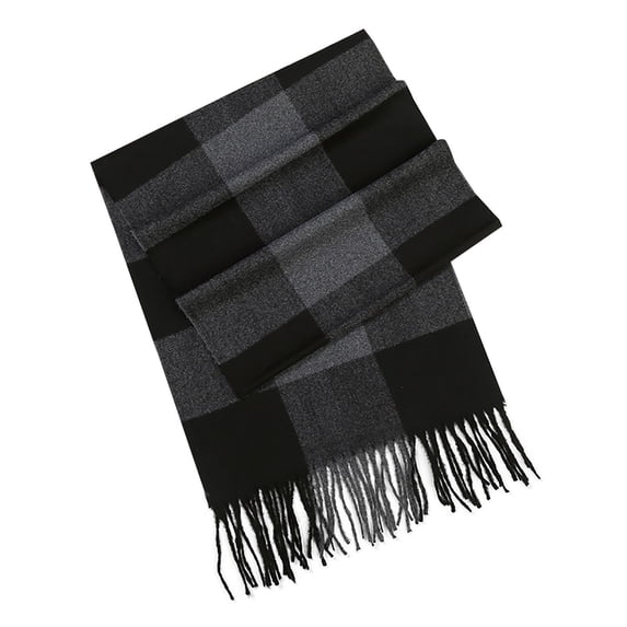 Gytharion Men's Long Plaid Scarf Winter Neck Scarf Fringed Tassel Trim Warm Cold Weather Scarves