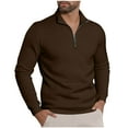 thumbnail image 1 of Gytharion Men's Long Sleeve Shirts Lightweight Casual Half-Zip Stand Collar Pullover Top Trendy Solid Fall Sweatshirts for Men, 1 of 5