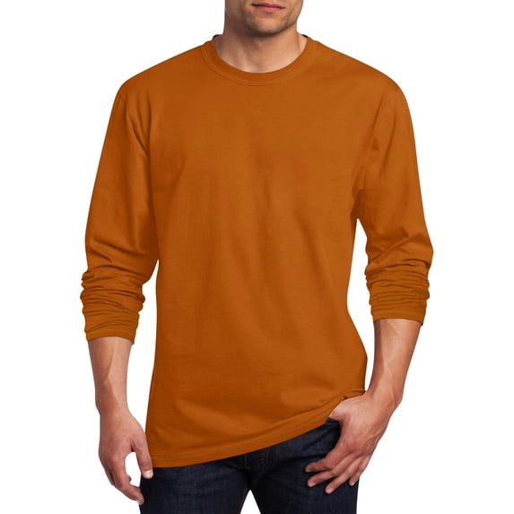 Gytharion Men's Long Sleeve Shirts Plus Size Fashion Solid Casual Crew Neck Pullover Top Lightweight Breathable Athletic T-Shirts for Men