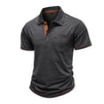 thumbnail image 1 of Gytharion Men's Short Sleeve Shirts Casual Turndown Collar Pullover Shirts Solid Color Classic T Shirt with Pocket, 1 of 6