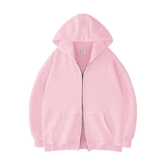 Gytharion Men's Solid Hoodies Fashion Casual Full Zip Up Hooded Sweatshirt Fall Winter Loose Comfy Long Sleeve Sweatshirt Jacket with Pockets