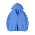 thumbnail image 1 of Gytharion Men's Solid Hoodies Fashion Casual Full Zip Up Hooded Sweatshirt Fall Winter Loose Comfy Long Sleeve Sweatshirt Jacket with Pockets, 1 of 6