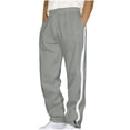 thumbnail image 1 of Gytharion Men's Sweatpants with Pockets Loose Comfy Outdoor Running Joggers Trendy Stripe Elastic Waist Drawstring Athletic Pants Lightweight Casual Open Bottom Workout Sweatpants for Men, 1 of 6