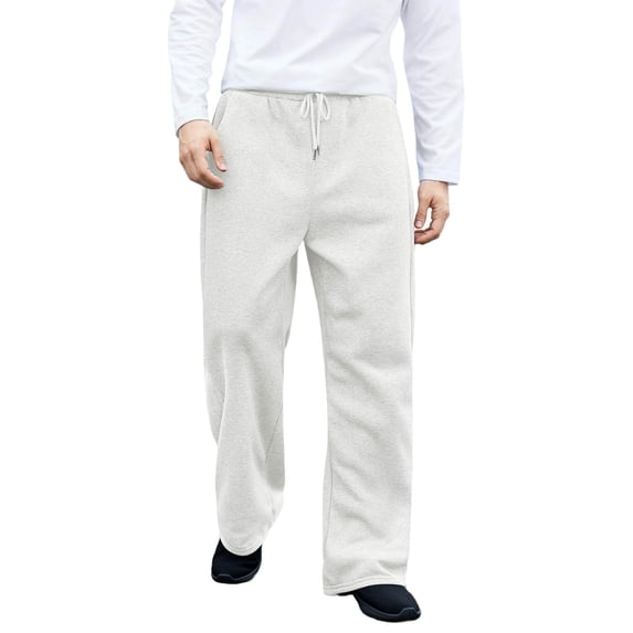Gytharion Men's Sweatpants Solid Casual Elastic Waist Drawstring Workout Sport Pants Loose Cozy Straight Leg Sweat Pants with Pockets