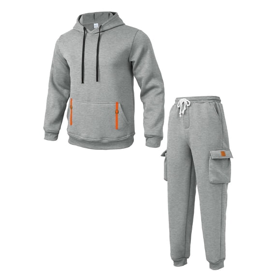 Gytharion Men's Sweatsuits 2 Piece Fall Outfits Loose Casual Pullover Hooded Sweatshirt and Drawstring Elastic Waist Joggers Sets Long Sleeve Athletic Tracksuit Sets with Pockets