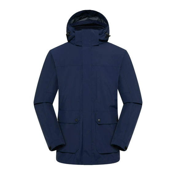 Gytharion Men's Windbreaker Jackets with Detachable Hood Lightweight Casual Outdoor Hiking Mountaineering Coat Fashion Colorblocking Full Zip Hooded Jackets for Men