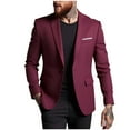 thumbnail image 1 of Gytharion Mens Blazer Jackets Fashion Slim Fit Notched Lapel One-Button Tailored Suit Coat Lightweight Casual Pockets Business Blazers for Wedding Party, 1 of 3
