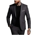 thumbnail image 1 of Gytharion Mens Blazer Jackets Fashion Slim Fit Notched Lapel One-Button Tailored Suit Coat Lightweight Casual Pockets Business Blazers for Wedding Party, 1 of 3