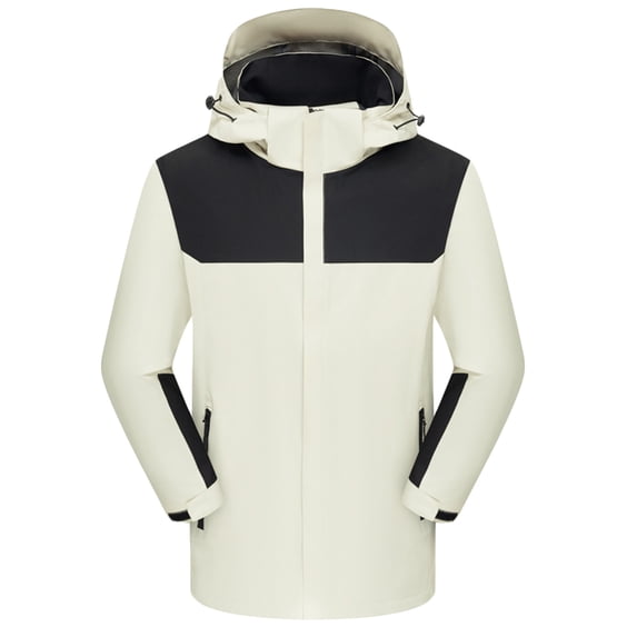 Gytharion Mens Hooded Windbreaker Jackets Plus Size Fashion Colorblocking Full Zip Outdoor Sport Coat Lightweight Casual Windproof Outerwear for Hiking Travel