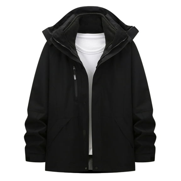 Gytharion Mens Lightweight Punching Jackets with Detachable Hood Fashion Colorblocking Full Zip Windbreaker Coat Plus Size Casual Workout Jackets for Outdoor Hiking Travel