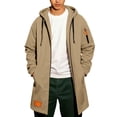 thumbnail image 1 of Gytharion Mens Mid-Length Hooded Jackets Fall Winter Soft Comfy Full Zip Up Sweatshirt Jacket Fashion Casual Long Sleeve Outerwear Jackets with Pockets, 1 of 5