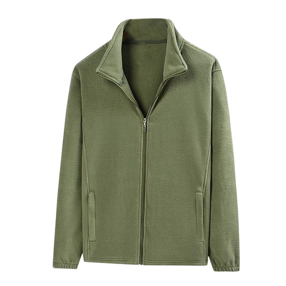Gytharion Mens Plus Size Wool Blend Jackets Winter Soft Cozy Full Zip Lapel Outerwear Fashion Casual Long Sleeve Warm Coat with Pockets