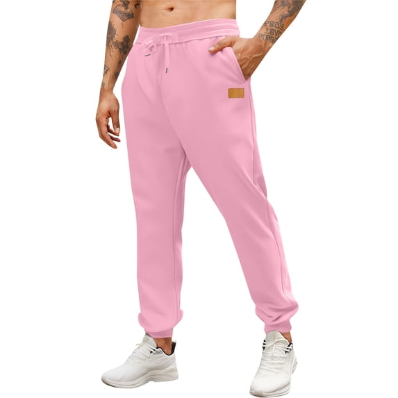 Gytharion Mens Sweatpants Loose Comfy Elastic Waist Drawstring Athletic Pants Trendy Solid Cinch Bottom Jogger Pants Lightweight Casual Outdoor Sport Pants with Pockets