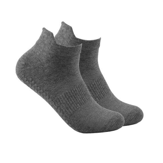 Gytharion Pilates Socks for Women Cushioned Anti Skid Ankle Socks Soft Comfy Low Cut Grippy Non Slip Socks for Yoga Barre Hospital