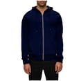thumbnail image 1 of Gytharion Plus Size Hooded Jackets for Men Fall Casual Full Zip Drawstring Hoodie Sweatshirt Long Comfy Long Sleeve Zipper Coat with Pockets, 1 of 6