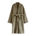 thumbnail image 1 of Gytharion Plush Robes for Women Winter Soft Cozy Flannel Fleece Bathrobe Long Sleeve Belted Housecoat Loose Casual Fuzzy Warm Spa Robe with Pockets, 1 of 3