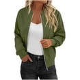 thumbnail image 1 of Gytharion Shacket Jackets for Women Lightweight Casual Long Sleeve Stand Collar Jacket Loose Comfy Full Zip Up Baseball Coats Fashion Solid Fall Outerwear with Pockets, 1 of 7