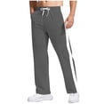 thumbnail image 1 of Gytharion Sweatpants for Men Loose Comfy Straight Leg Athletic Pants Trendy Stripe Drawstring Elastic Waist Joggers Lightweight Casual Outdoor Sport Sweatpants with Pockets, 1 of 6
