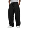 thumbnail image 1 of Gytharion Sweatpants for Men Solid Casual Straight-Leg Athletic Pants Loose Comfy Drawstring Elastic Waist Outdoor Jogger Pants with Pockets, 1 of 7