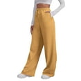 thumbnail image 1 of Gytharion Wide Leg Sweatpants for Women Loose Comfy Slacks with Pockets Fashion Casual Drawstring Elastic High Waisted Lounge Pants, 1 of 5