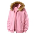 thumbnail image 1 of Gytharion Winter Hoodies for Men Fashion Solid Casual Long Sleeve Full Zip Up Hooded Sweatshirt Loose Cozy Warm Faux Fur Hooded Jacket with Pocket, 1 of 5