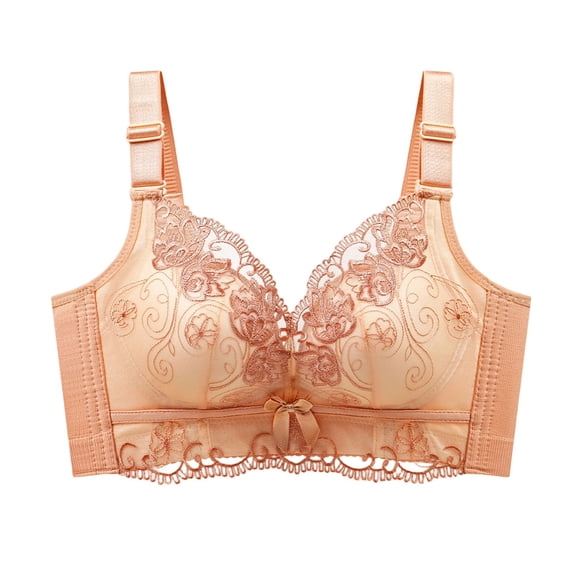 Gytharion Women Soild Color Bras Push-Up Adjustable Straps Wireless Bras Lace Breathable Underwear Bras,32A/B-40A/B