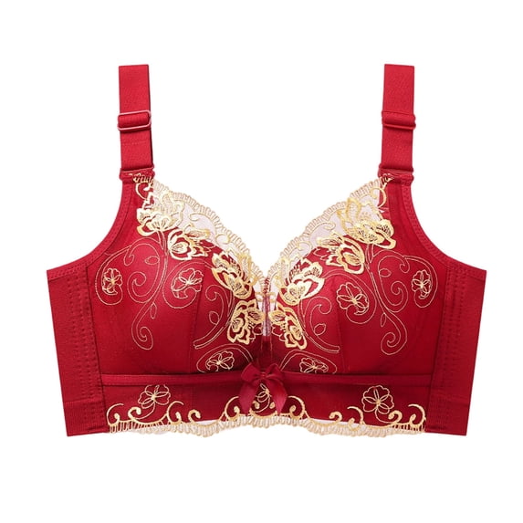 Gytharion Women Soild Color Bras Push-Up Adjustable Straps Wireless Bras Lace Breathable Underwear Bras,32A/B-40A/B