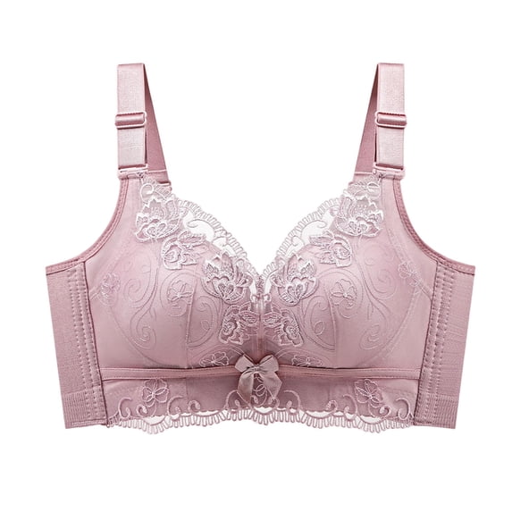 Gytharion Women Soild Color Bras Push-Up Adjustable Straps Wireless Bras Lace Breathable Underwear Bras,32A/B-40A/B