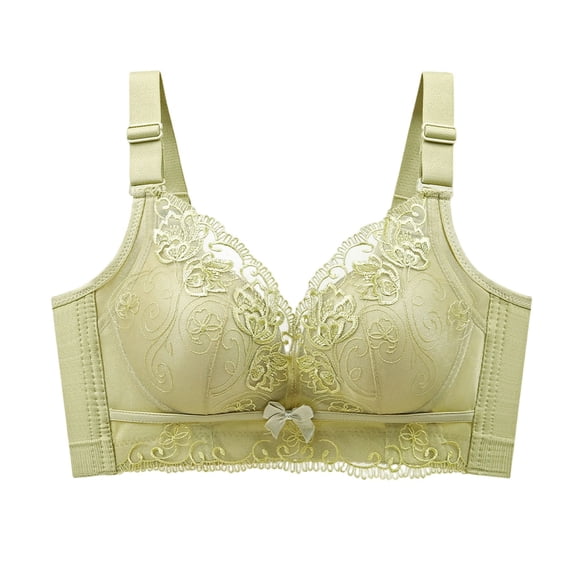 Gytharion Women Soild Color Bras Push-Up Adjustable Straps Wireless Bras Lace Breathable Underwear Bras,32A/B-40A/B