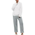 thumbnail image 1 of Gytharion Women's 2 Piece Winter Fuzzy Hooded Loungewear Sweatshirts Sets Plus Size Solid Color Warm Comfortable Lounge Outfits with Pockets Long Sleeve Pullover Hoodies and Plush Pants, 1 of 5