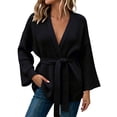 thumbnail image 1 of Gytharion Women's Belted Longline Knit Cardigans Tie Waist Long Sleeve Cardigan Sweaters with Pockets Wrap Cardigans, 1 of 6