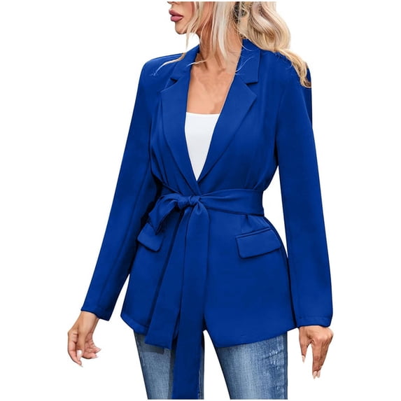 Gytharion Women’s Blazers Solid Color Long Sleeve Open Front Suit Jackets Relaxed Fit Business Casual Work Jackets