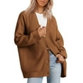 thumbnail image 1 of Gytharion Women's Button Front Knit Cardigans V Neck Drop Shoulder Long Sleeve Cardigan Sweaters Solid Color Sweater Cardigans, 1 of 7