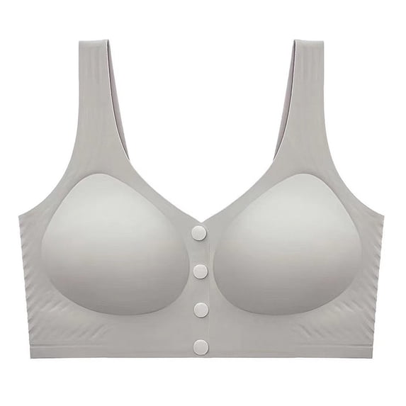Gytharion Women's Front Closure Bras Solid Color Wide Straps Molded Cups Full Coverage Bras Everyday Support Underwire Bras
