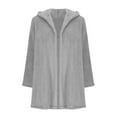 thumbnail image 1 of Gytharion Women's Fuzzy Fleece Cardigan Jackets Soft Comfy Long Sleeve Open Front Hooded Coat Winter Solid Casual Warm Fluffy Outerwear for Women, 1 of 4