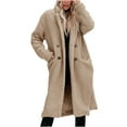thumbnail image 1 of Gytharion Women's Fuzzy Fleece Overcoats Long Sleeve Maxi Length Open Front Loose Fit Cozy Cardigan Fall and Winter Warm Casual Soft Plush Outerwear with Pockets, 1 of 5